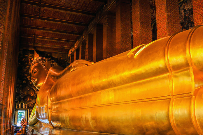 مجسمه بودای خفته بانکوک معبد وات پو