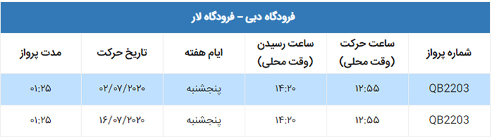 پروازهای فوق العاده قشم ایر دبی