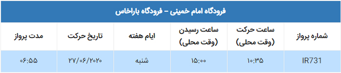 پرواز فوق العاده ایران ایر مادرید