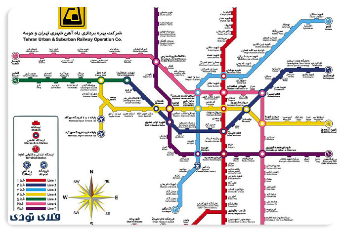 نقشه مترو تهران