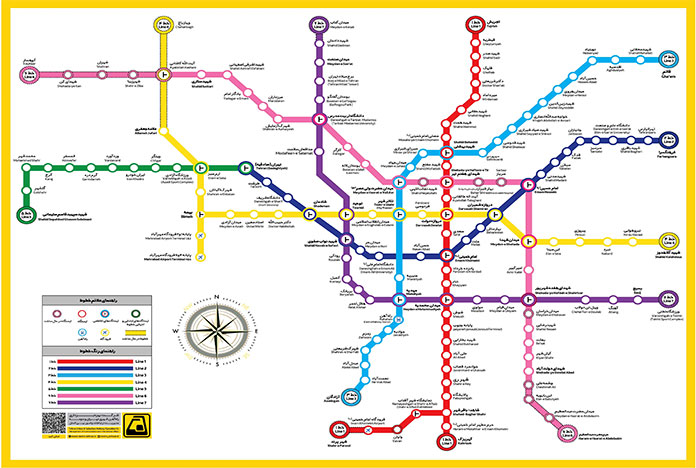 نقشه کامل مترو تهران 
