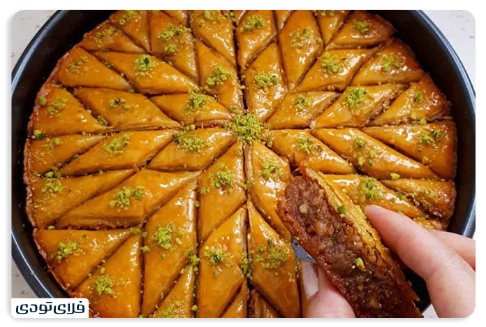 سوغات کاشان باقلوا کاشان