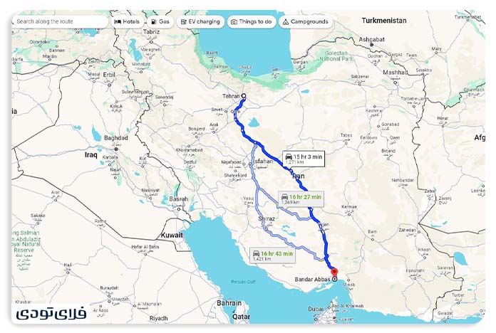راهنمای سفر به بندرعباس از تهران