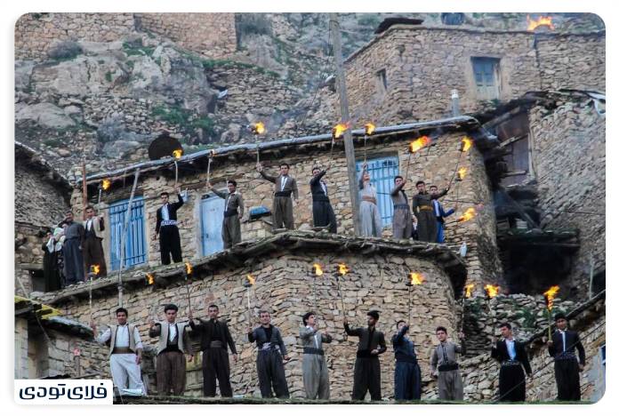 پالنگان جشن نوروز در روستای پالنگان کردستان