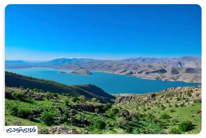 جاهای دیدنی اطراف شیراز دریاچه سد درودزن