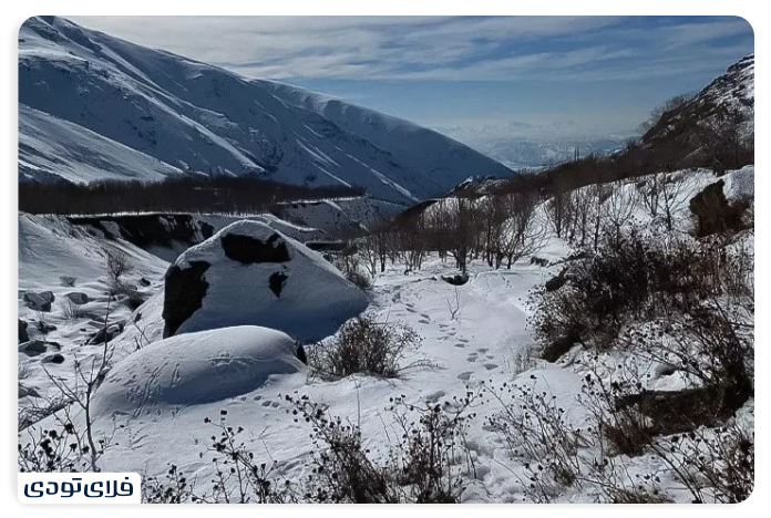 روستای افجه روستای افجه در زمستان