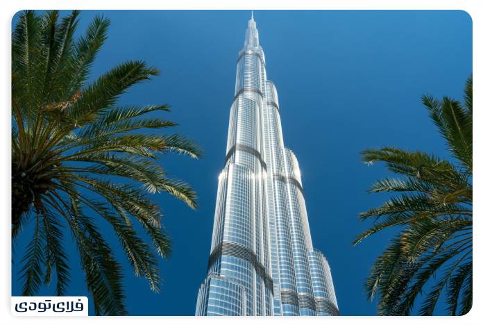 برج خلیفه از جاهای دیدنی اطراف خیابان شیخ زاید دبی