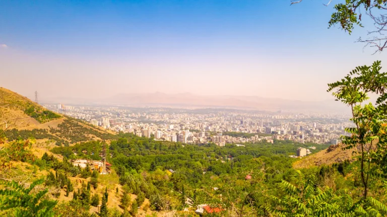 پاییز تهران از فراز پارک جمشیدیه