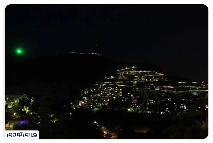 گلابدره تهران در شب